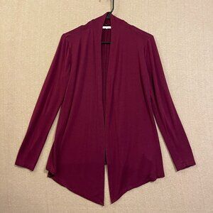 Maurices Cardigan Women's XS Burgundy Open Front Long Sleeves